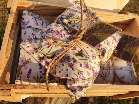 French Lavender Print Wheat Sacks