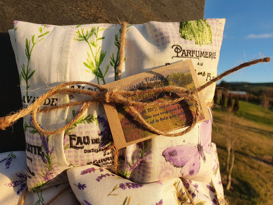 French Lavender Print Wheat Sacks